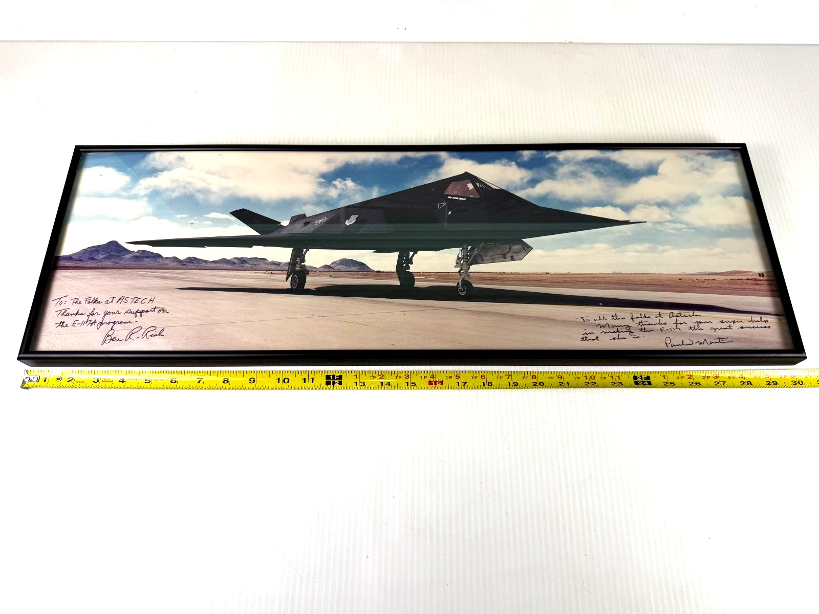 ** Signed F-117A Stealth Ben Rich Paul Martin Lockheed Skunk to Astech Aerospace
