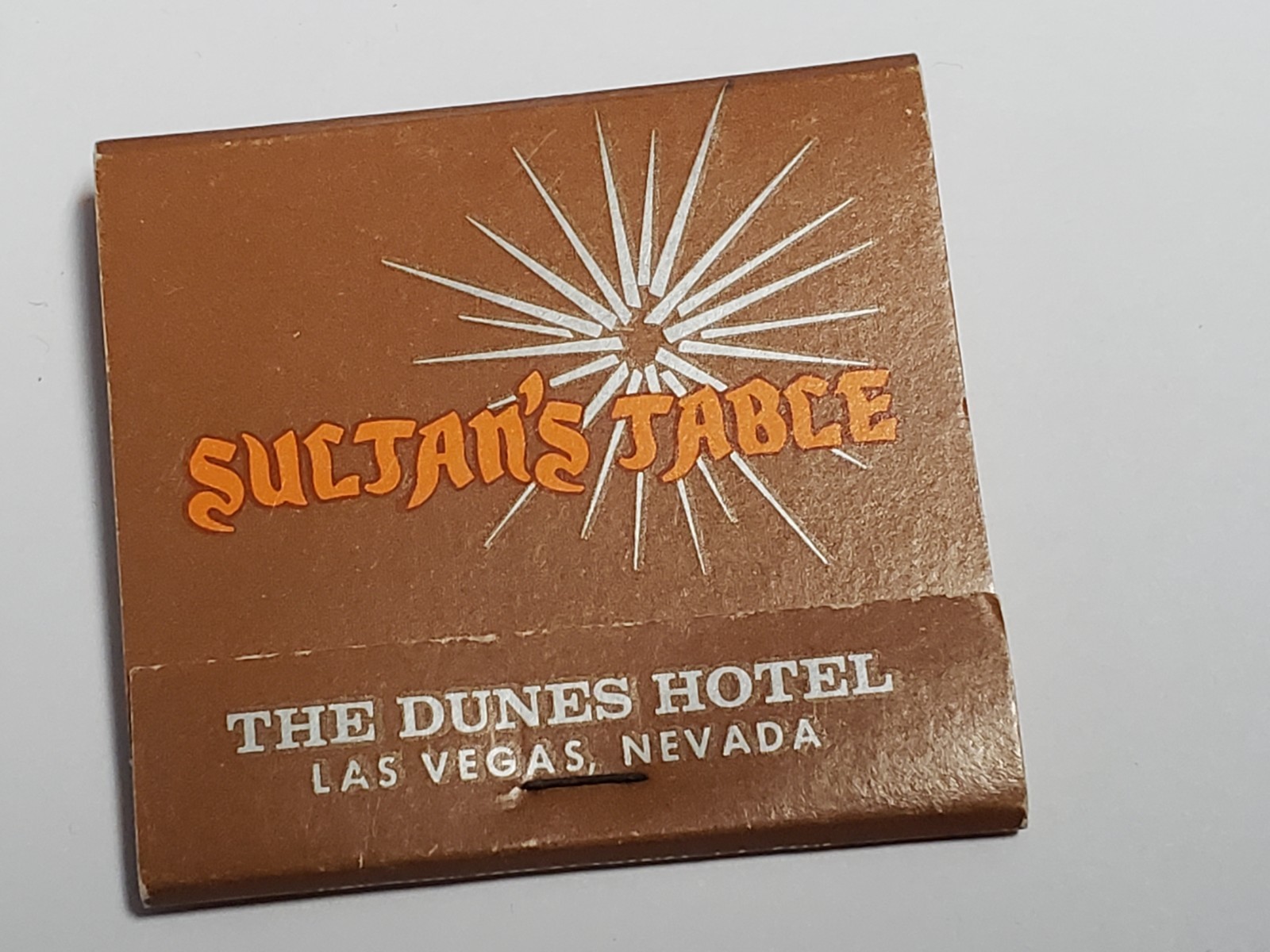 Vtg 1960s Matchbook - SULTAN\'S TABLE Restaurant, Dunes, Las Vegas NEW