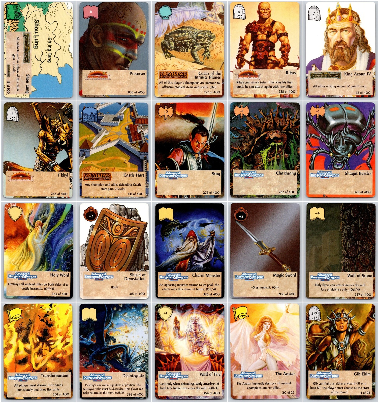 1994 Advanced Dungeons & Dragons TSR Spellfire Master the Magic Lot of 20 Tradin