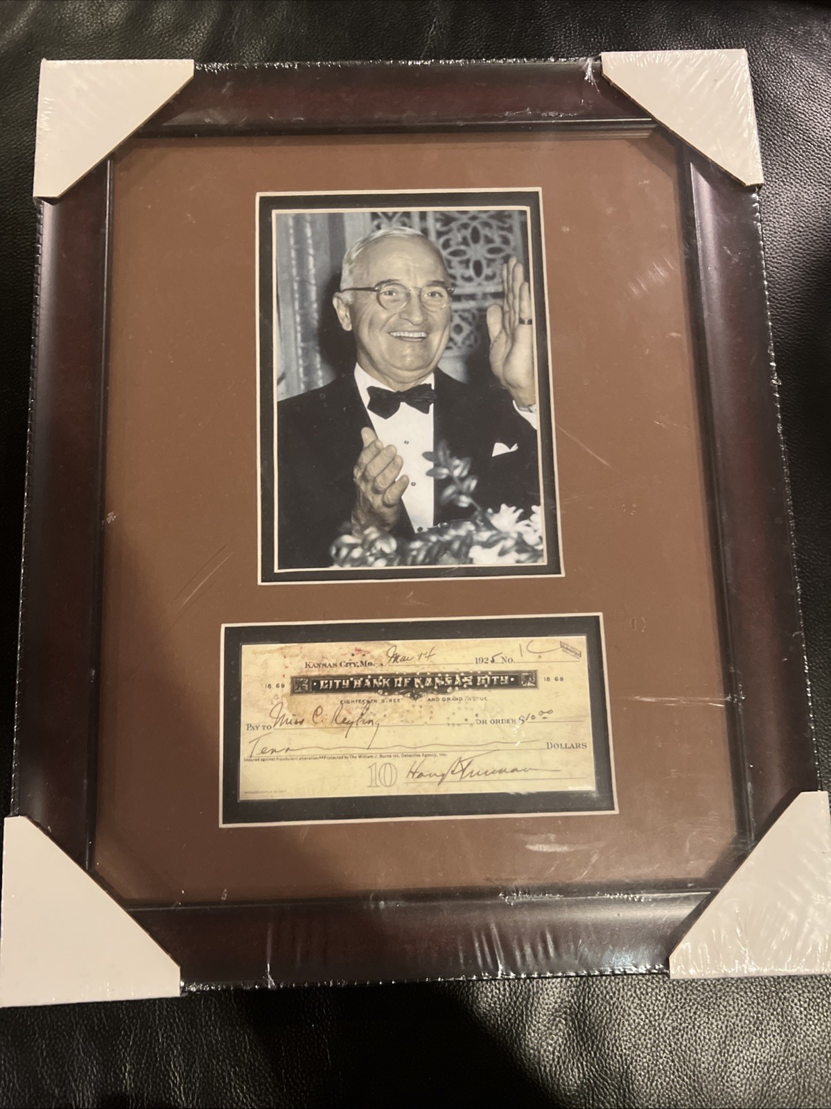 11x14 President Harry S Truman  Repligraph Check Display Custom Framed
