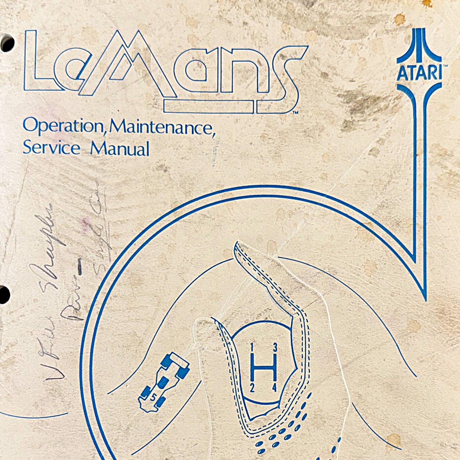 Atari LeMans Arcade Video Game Manual Parts ORIGINAL