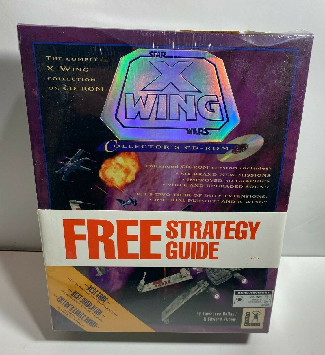 Star Wars X-WING Collection CD-ROM ‘94 PC Game and Strategy Guide - NEW SEALED