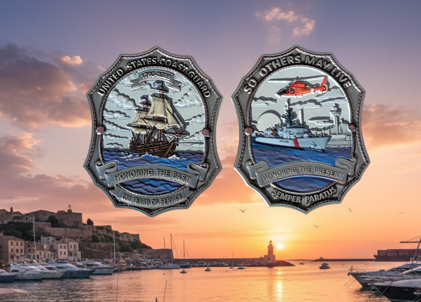 Serialized U.S. Coast Guard 236 Years (1790-2026) of Service Challenge Coin