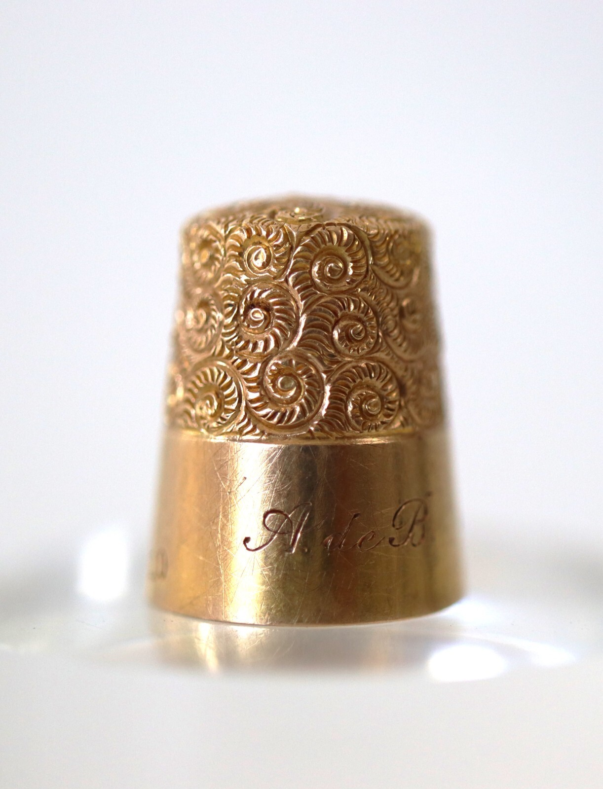 Rare Edwardian Era 14K Gold Thimble Alma De Bretteville Spreckels San Francisco