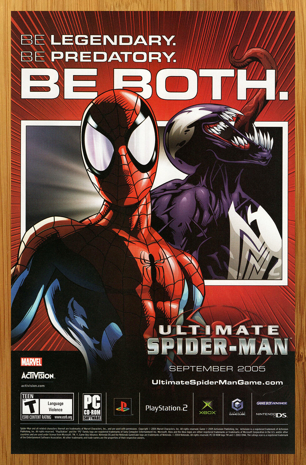 2005 Ultimate Spider-Man PS2 Xbox Gamecube Print Ad/Poster Official Art Venom
