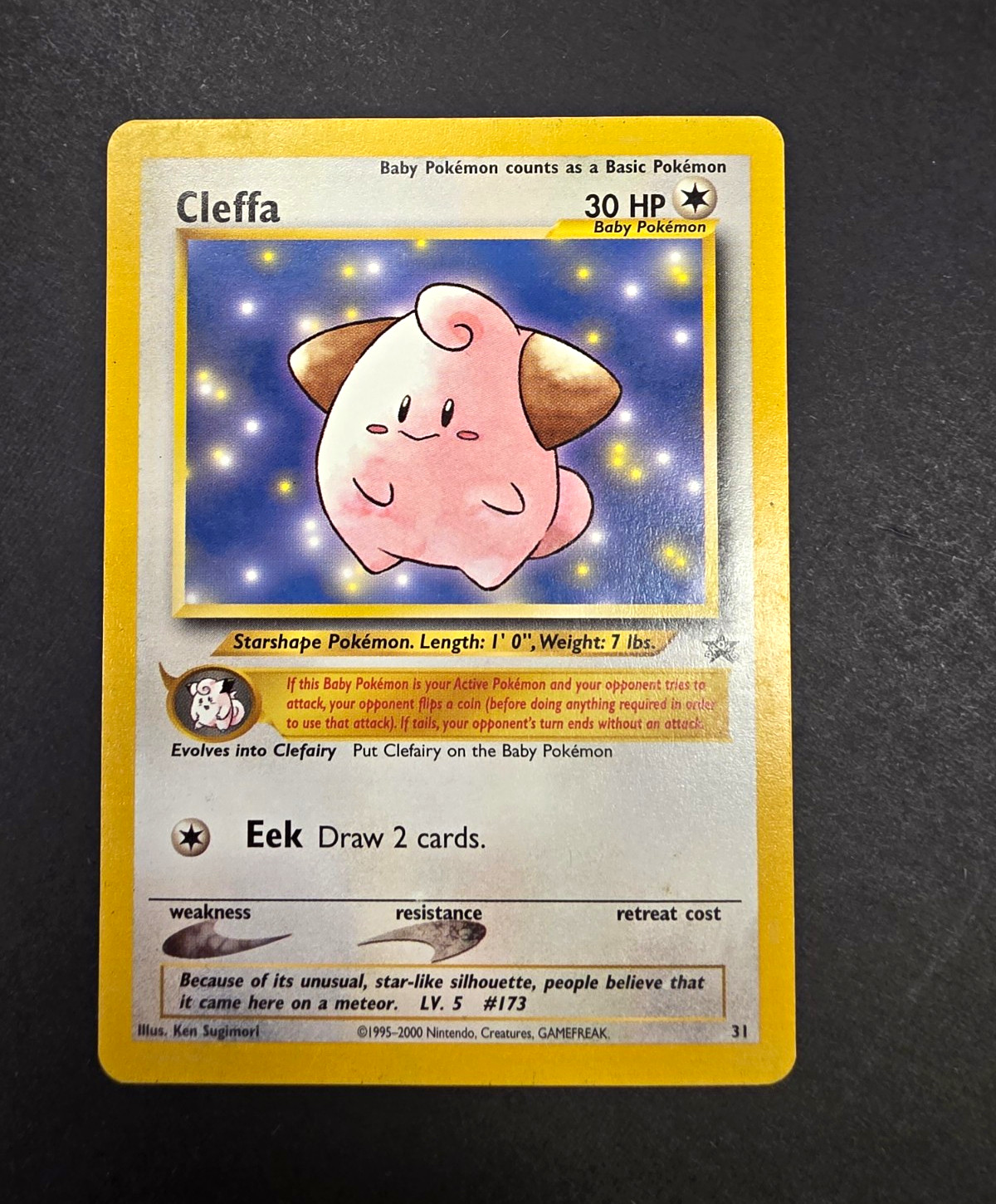 Pokémon Cleffa Promo Card #31 Neo Genesis (2000) English Ken Sugimori