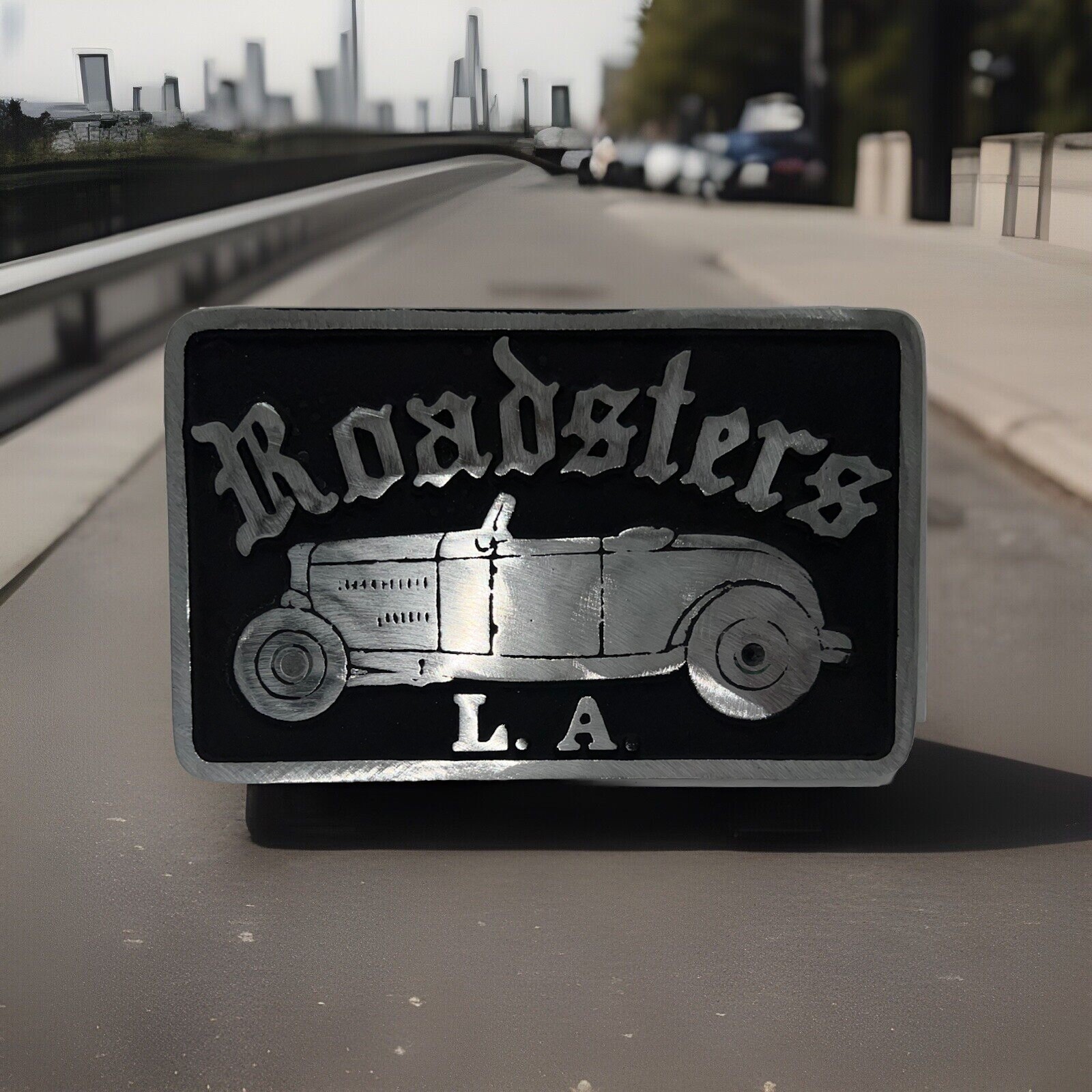 Vintage Cast Aluminum Roadsters L.A. RARE Car Club Plaque Collectable Nostalgia