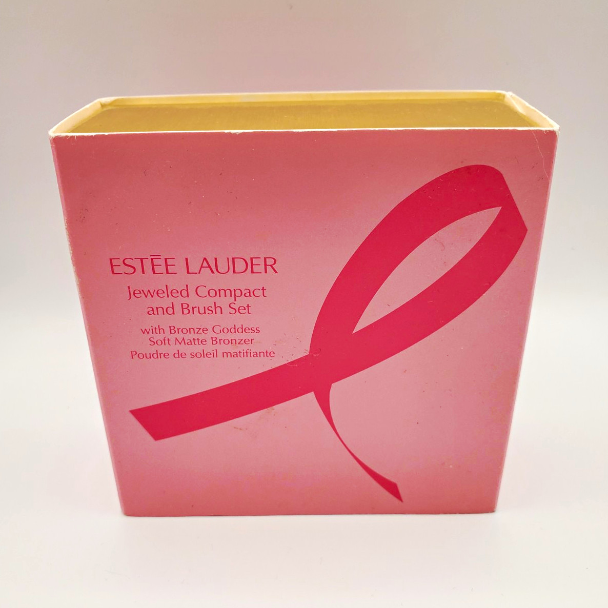 Estée Lauder Bronze Goddess Jeweled Compact Pressed Powder & Brush w/ Box