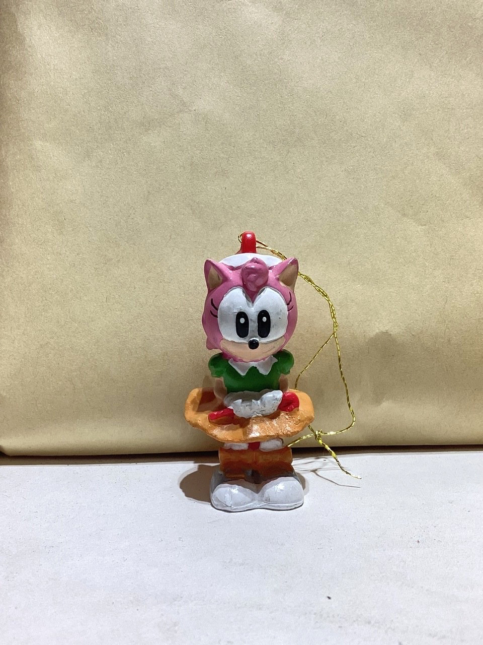 Very Rare Vintage AMY Christmas Ornament Sonic the Hedgehog Sega 1990s Xmas