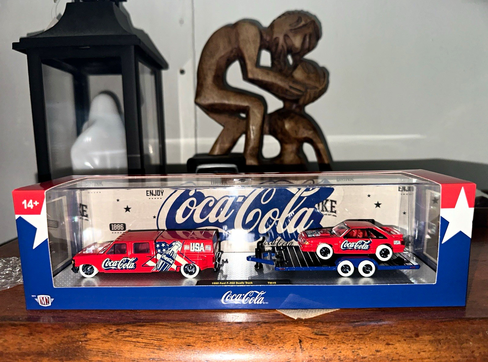 M2 machines 1990 ford f 350 dually truck & 1988 ford mustang gt hauler chase