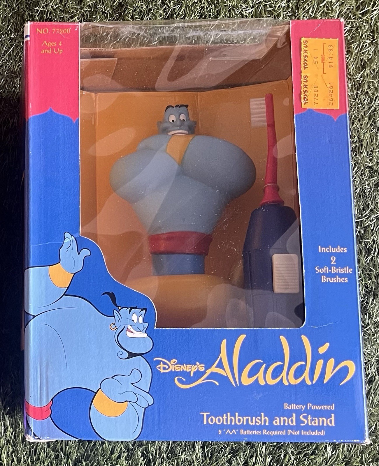 Vintage 1993 Disney's Aladdin Toothbrush and Stand Janex 77200 New NIB