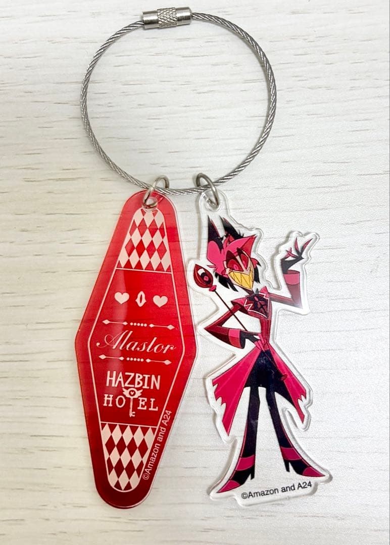 Hazbin Hotel Smile Base Cafe 2X Acrylic Keychain Aluster