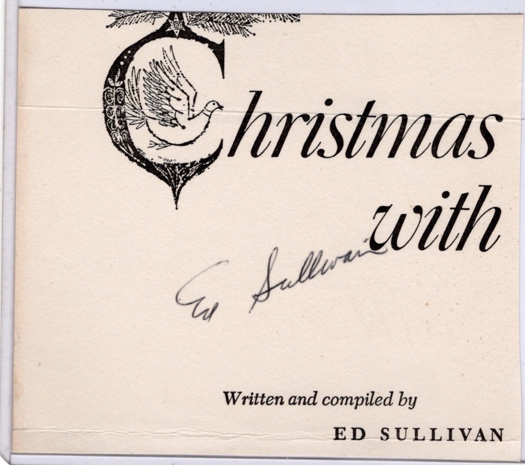 Ed Sullivan signed book page