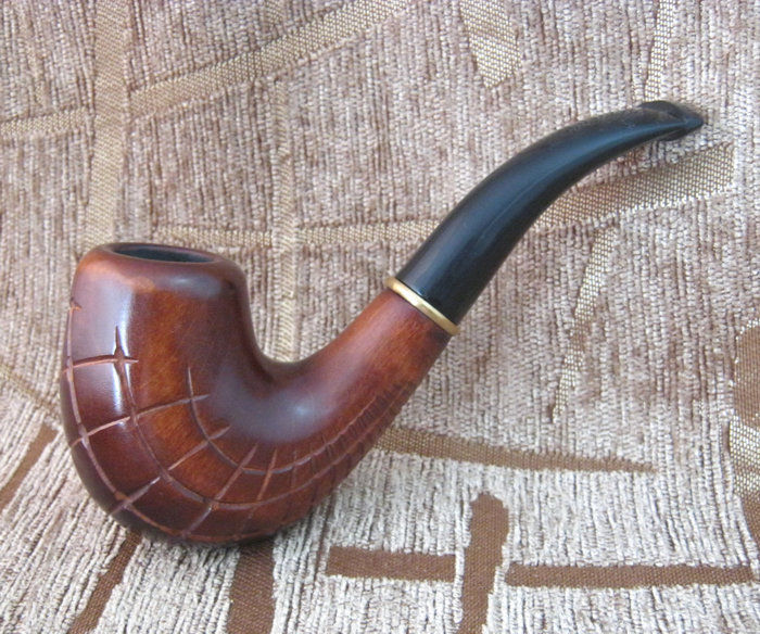 Tobacco Smoking Pipe AUTHOR HANDMADE 9 mm filter CHESS MASTER Pear wood