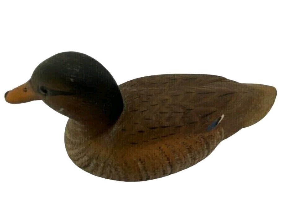 Duck American Wildlife Collection Wooden Duck Decoy Craft  1985 Vintage
