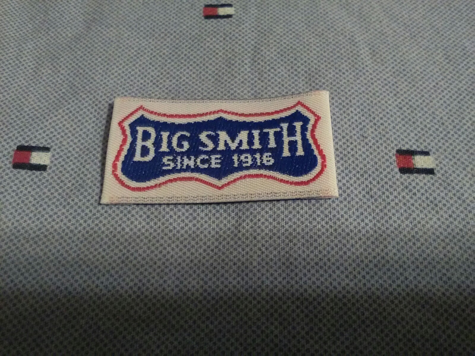 VTG NOS BIG SMITH since 1916 Clothing Tag Label Blue LOGO Overall Jeans Jacket