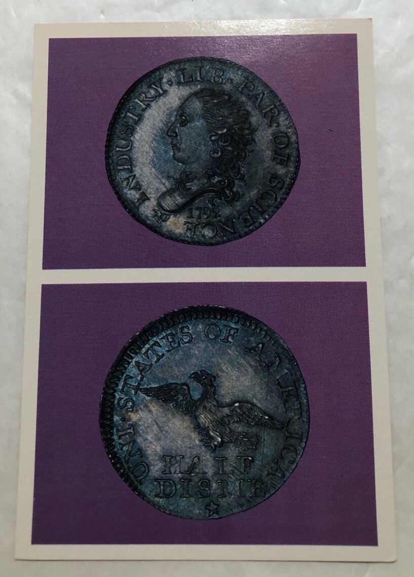Silver Half Disme Postcard (K2)