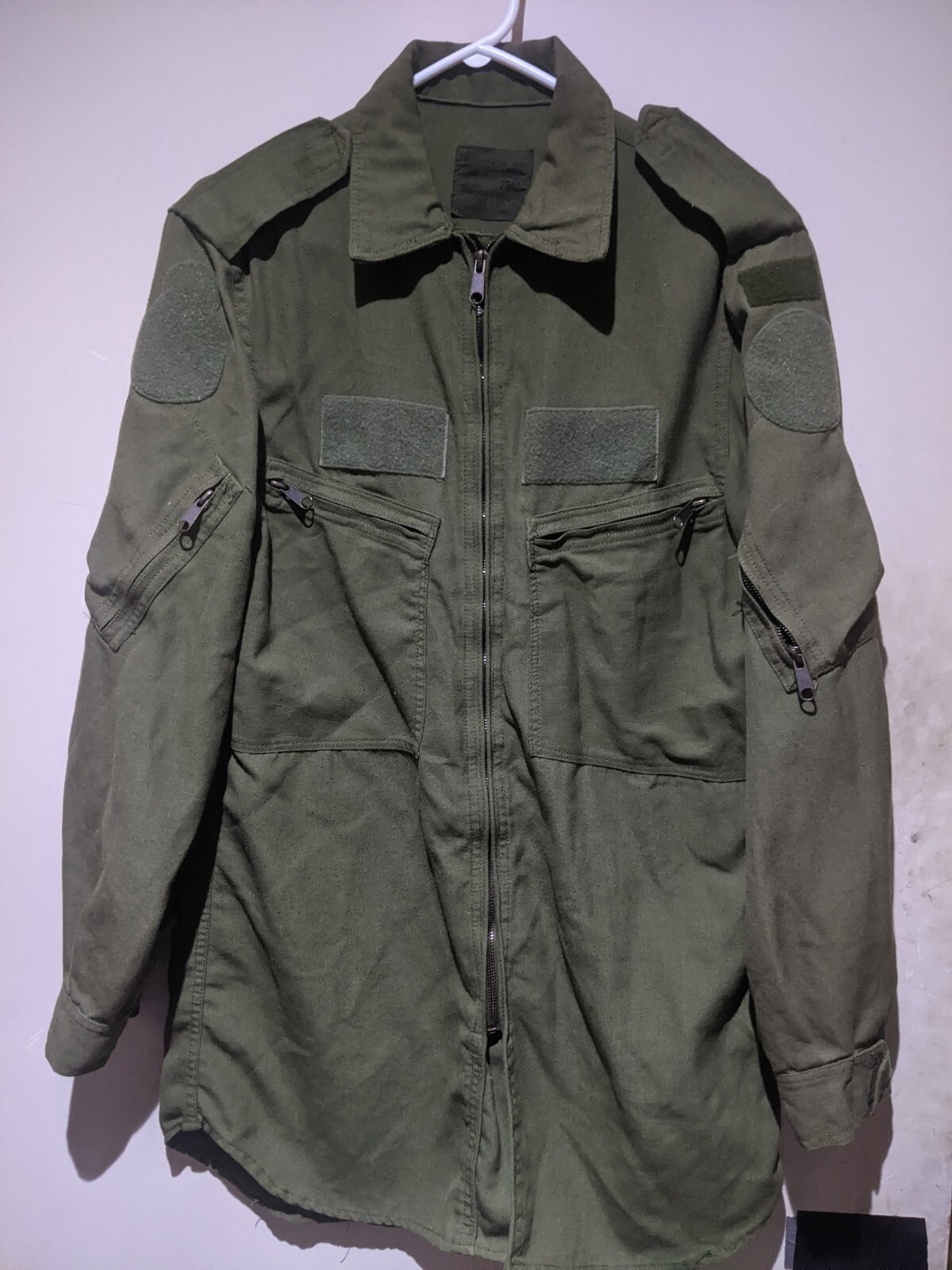 ROYAL CANADIAN AIR FORCES GREEN TACTICAL FLYERS HELI SHIRT SIZE 73-40 RCAF