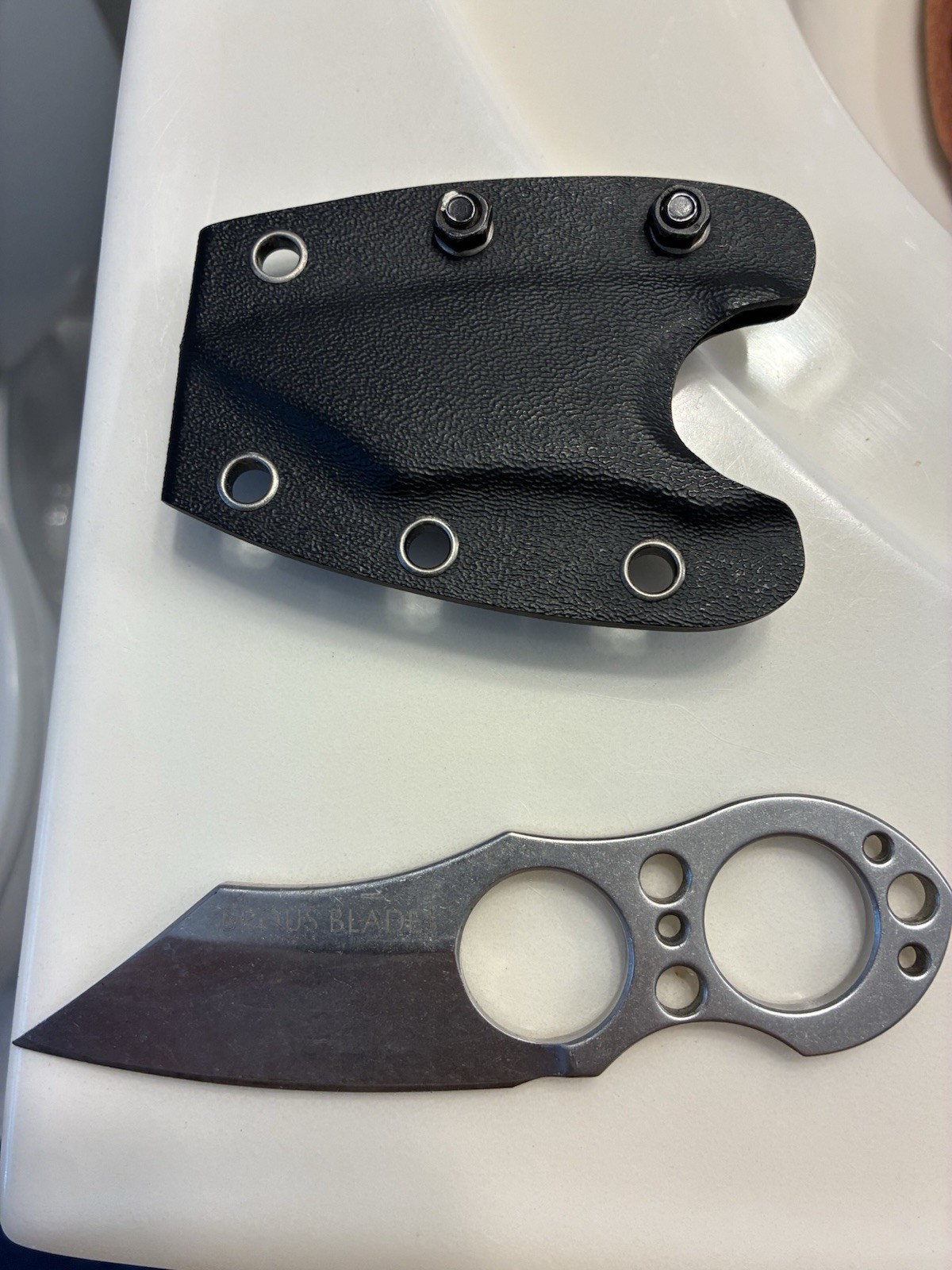 Brous Blades Silent Soldier Ranger Neck Knife D2 Satin