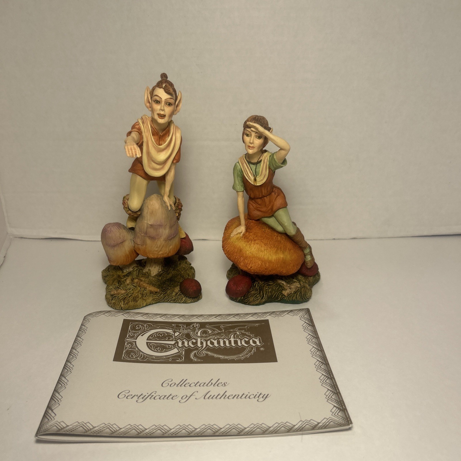 Enchantica Jonquil & Meadolarne ~ COA New With Box Lot Of Two Fantasy Medieval