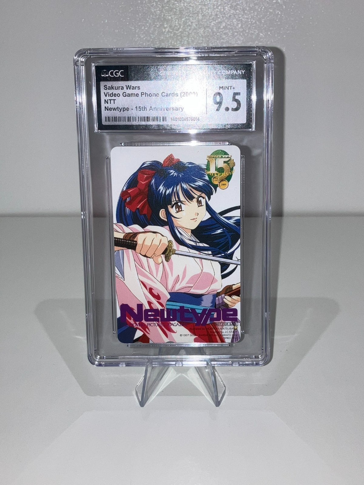 2000 Sakura Wars Newtype Anniversary Japan Telephone Phone Card CGC 9.5 Mint+