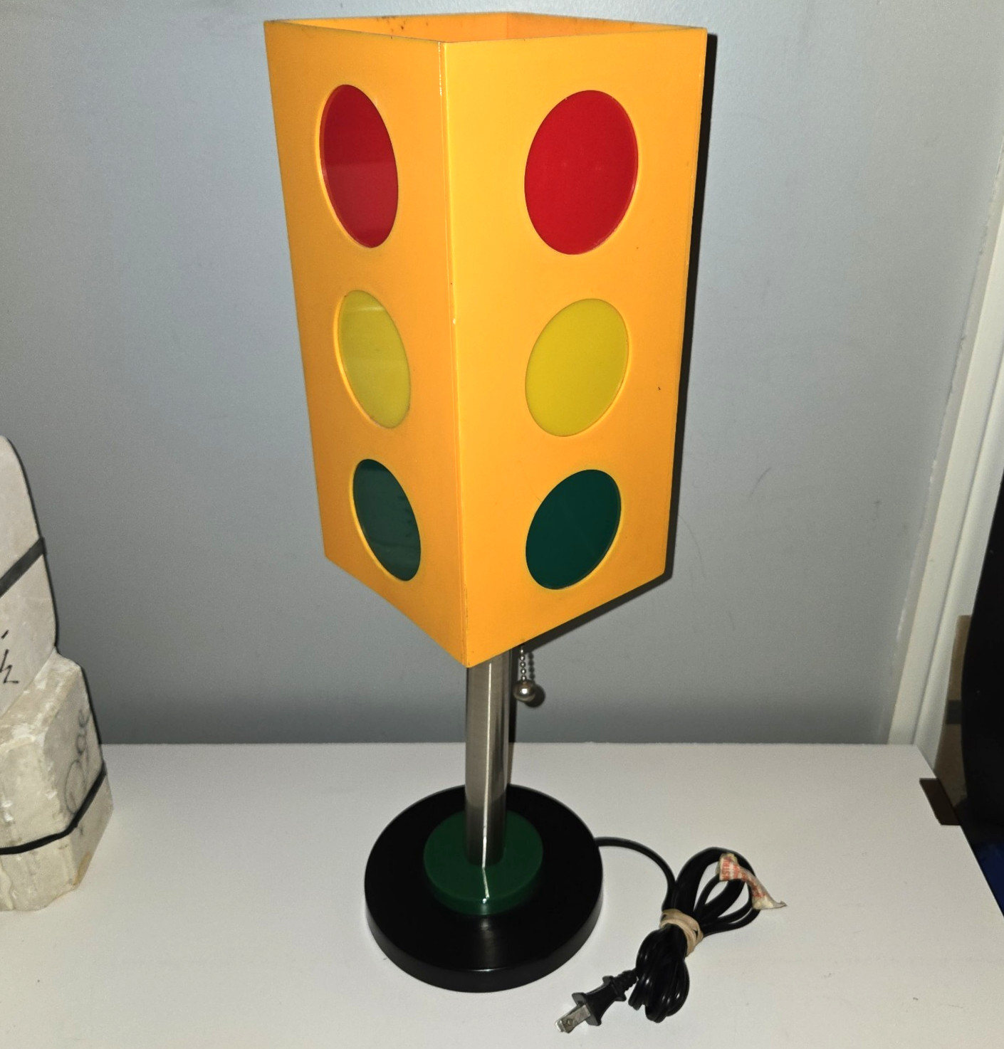Vtg Y2K Traffic Light Lamp iCarly Decor Shay Kitchen Pop Art 2001 Memphis Style