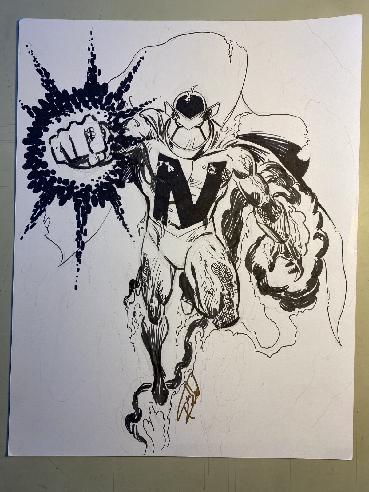 DR.NIHILIST SAGA OF A DOOMED UNIVERSE CONVENTION SKETCH BY SCOTT REED