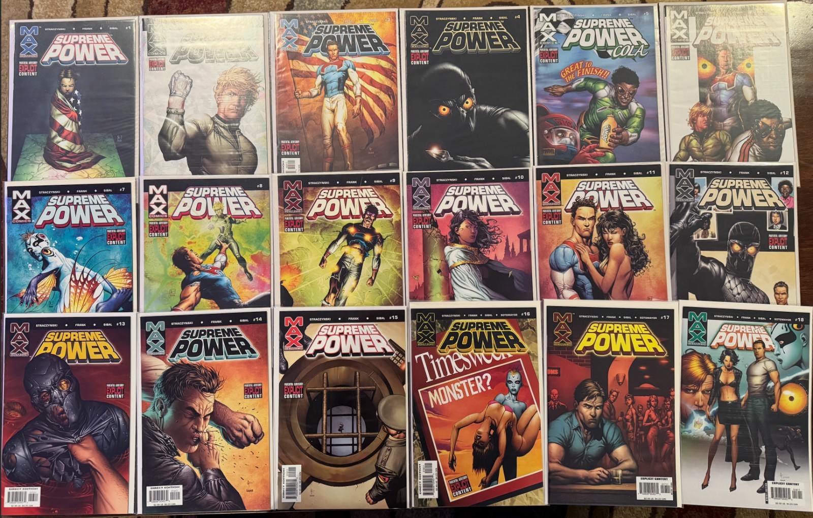 Marvel Max Supreme Power #1-18 Complete Series VF/NM High Grade 2003 STRACZYNSKI