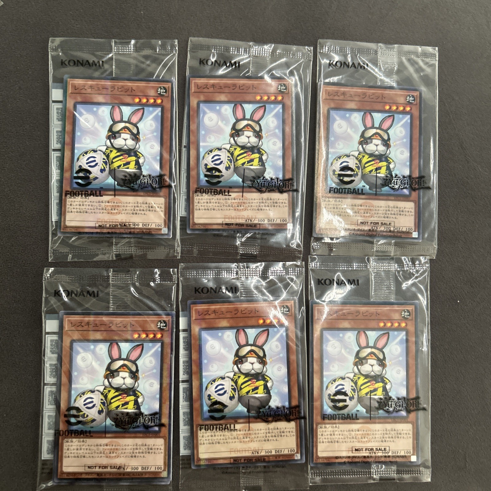 Yu-Gi-Oh Rescue Rabbit & Neymar Jr eFootball Promo Set of 6 Limited yugioh New