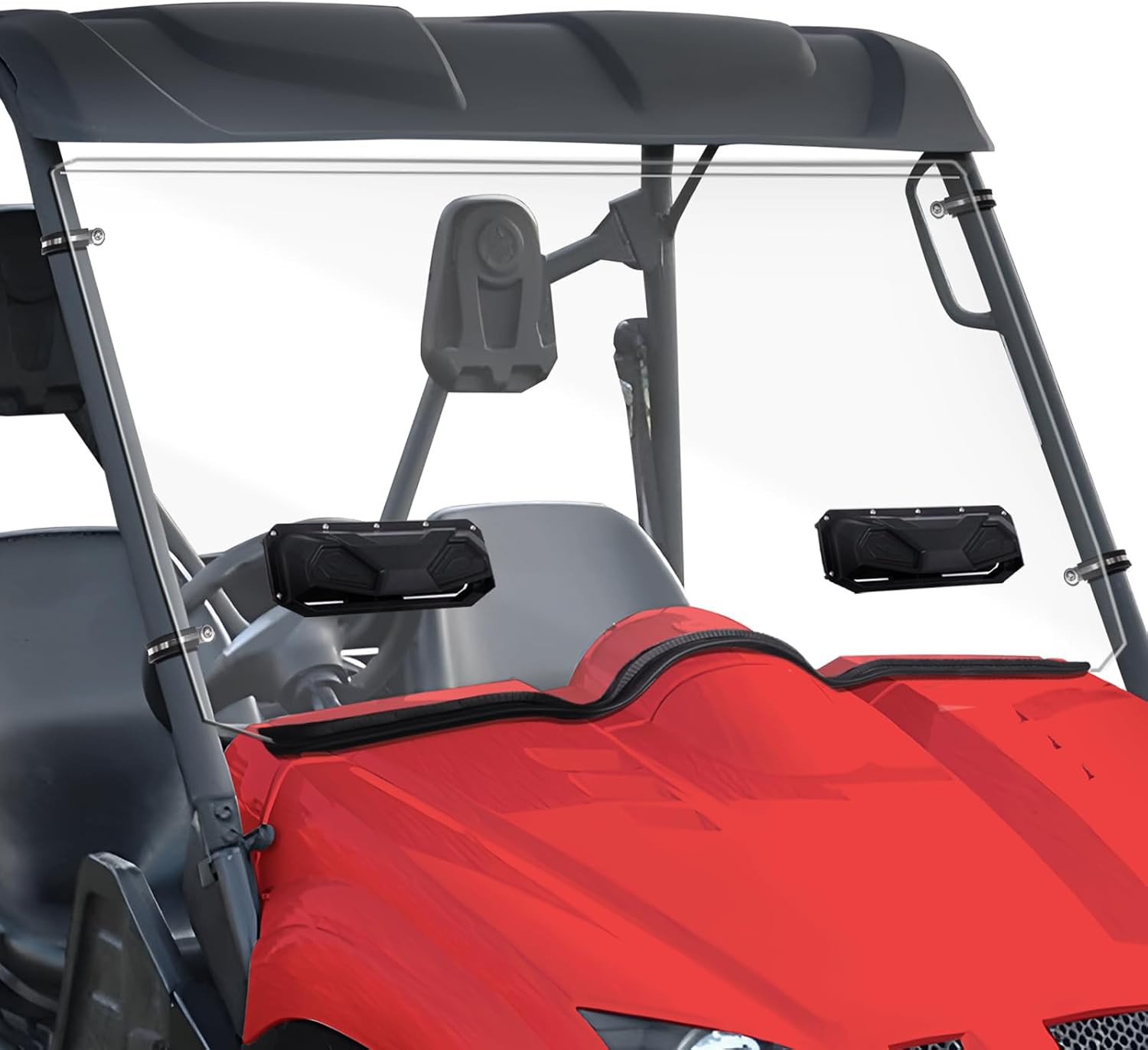 Vented Rhino Windshield Scratch Resistant PC Clear Full Window