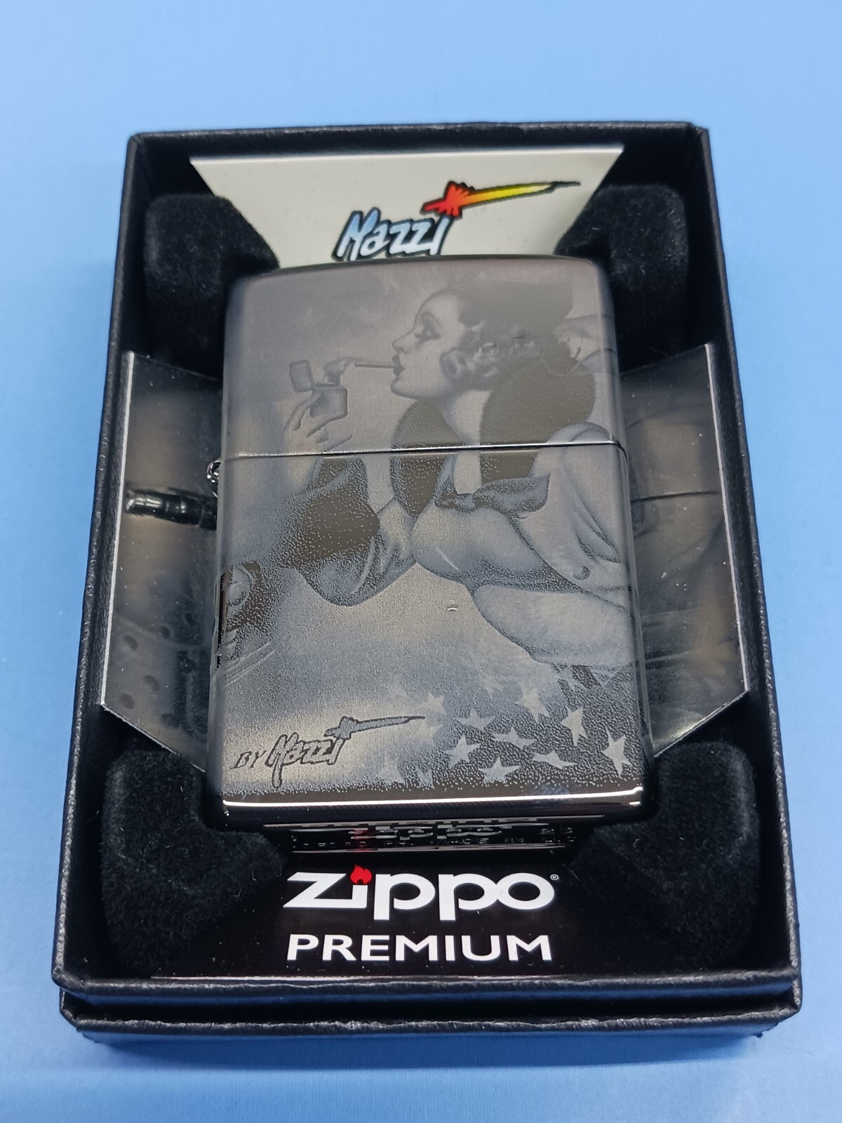 Zippo Mazzi Windy Girl 540 Color High Polish Black Color 21418