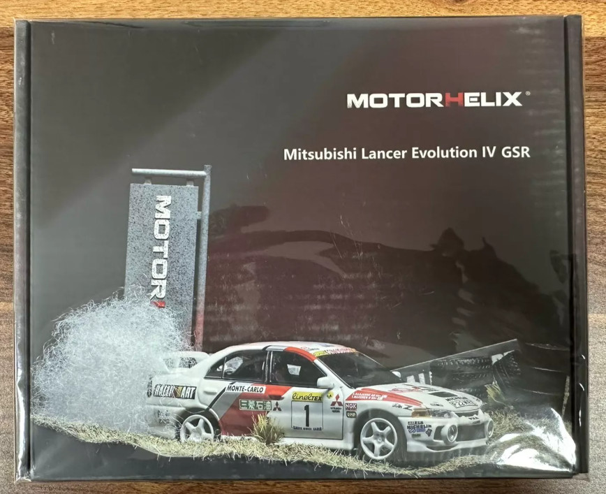 Motorhelix 1/64 Mitsubishi Lancer Evo IV GSR Rally Diorama Set