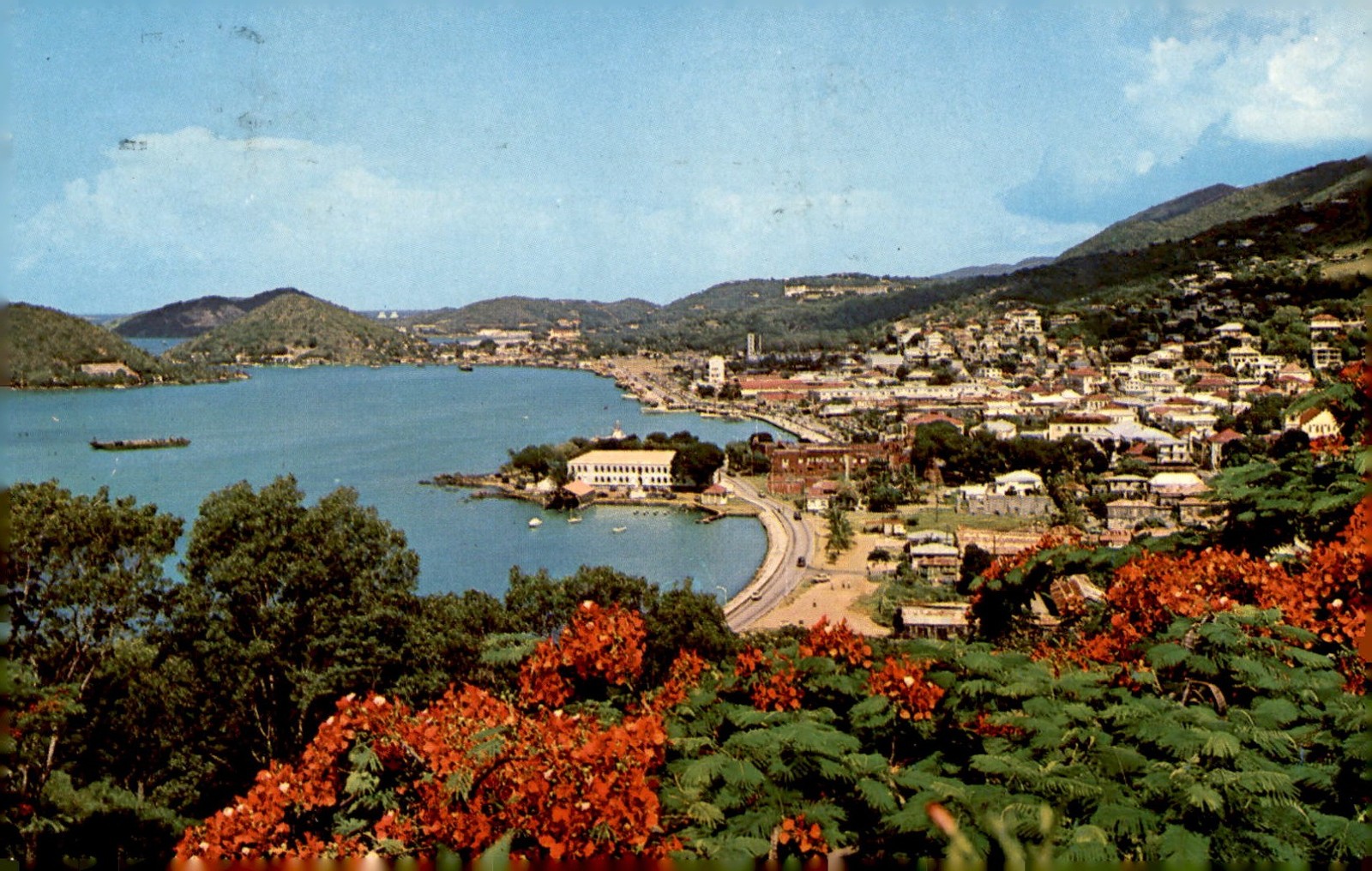 Charlotte Amalie Harbor, St. Thomas, 1968 Postcard