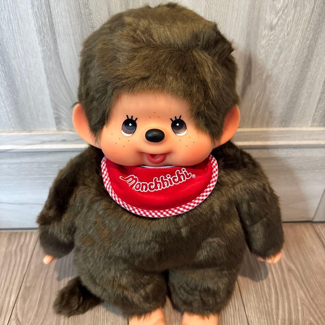 NEW Monchhichi Boy Plush Premium Standard L Size 17.7in Brown Sekiguchi 