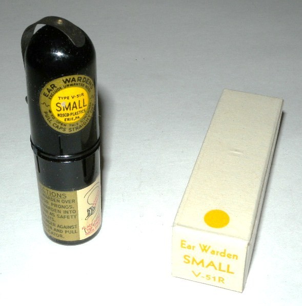 USGI Original WWII Warden Ear Wardens Ear Plugs V-51R  Size Small