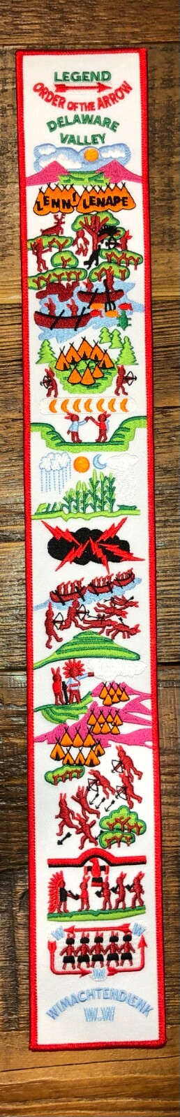 Boy Scout BSA OA Lodge Order of the Arrow Legend Strip Sash Patch Full Color