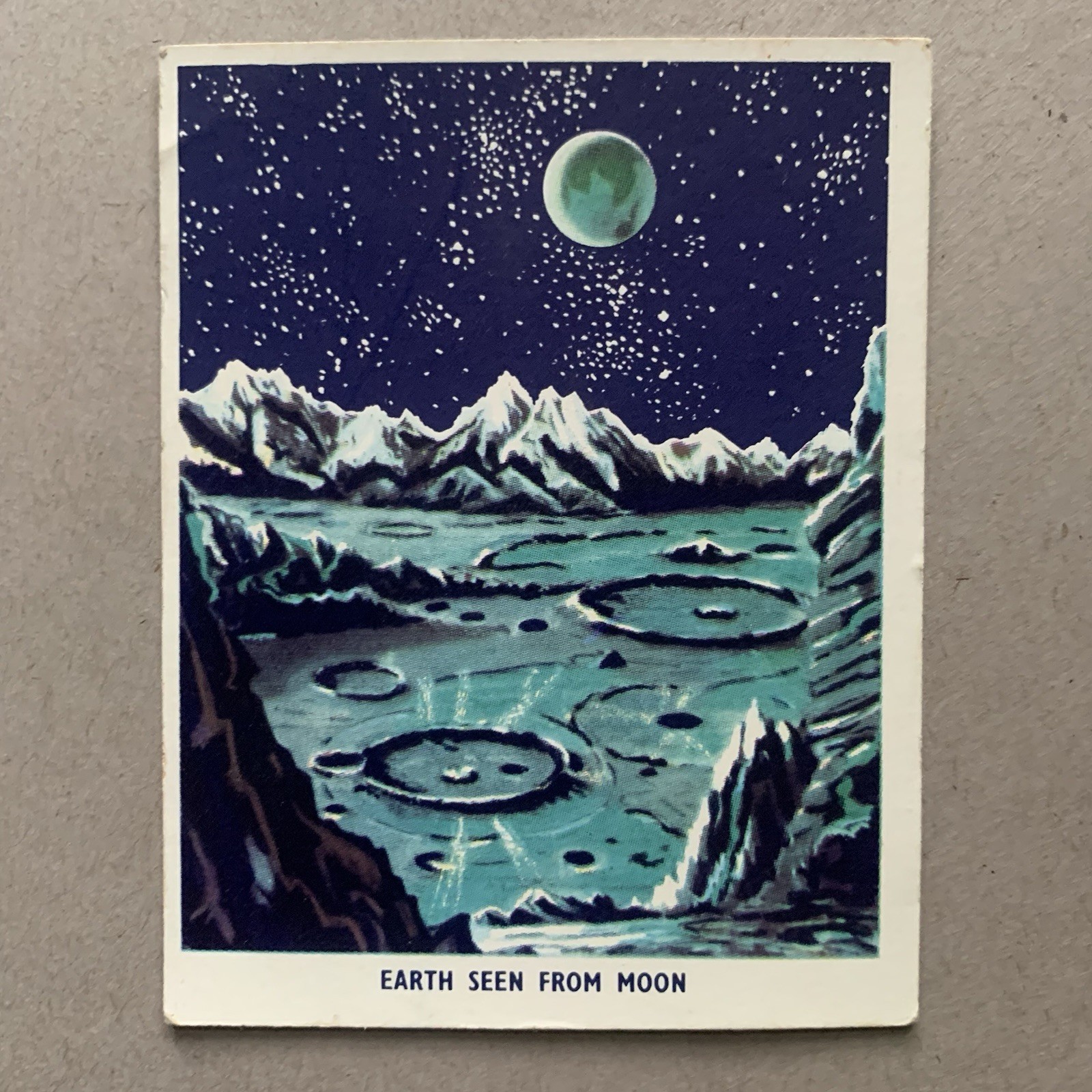Conquest Of Space #16 Earth As Seen From The Moon 1959 Weetabix Series B Card