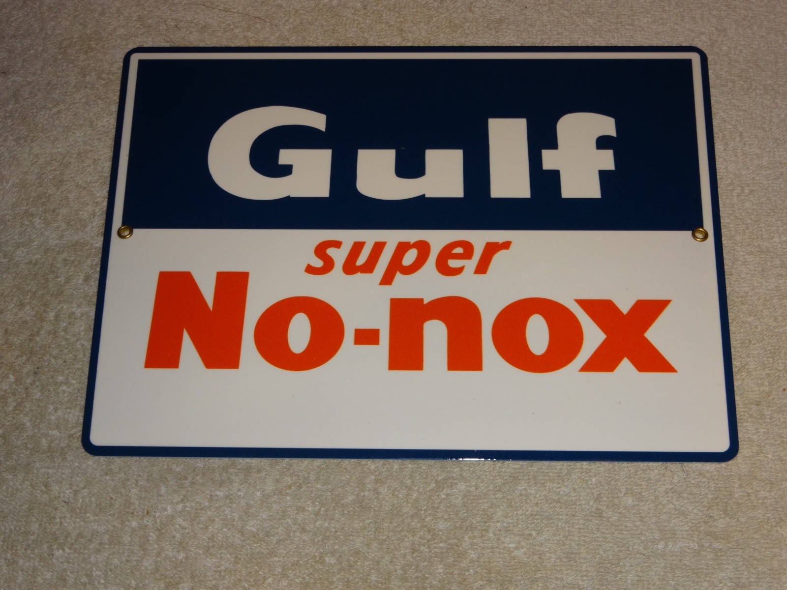 VINTAGE GULF SUPER NO NOX GASOLINE +DOG EARS 11