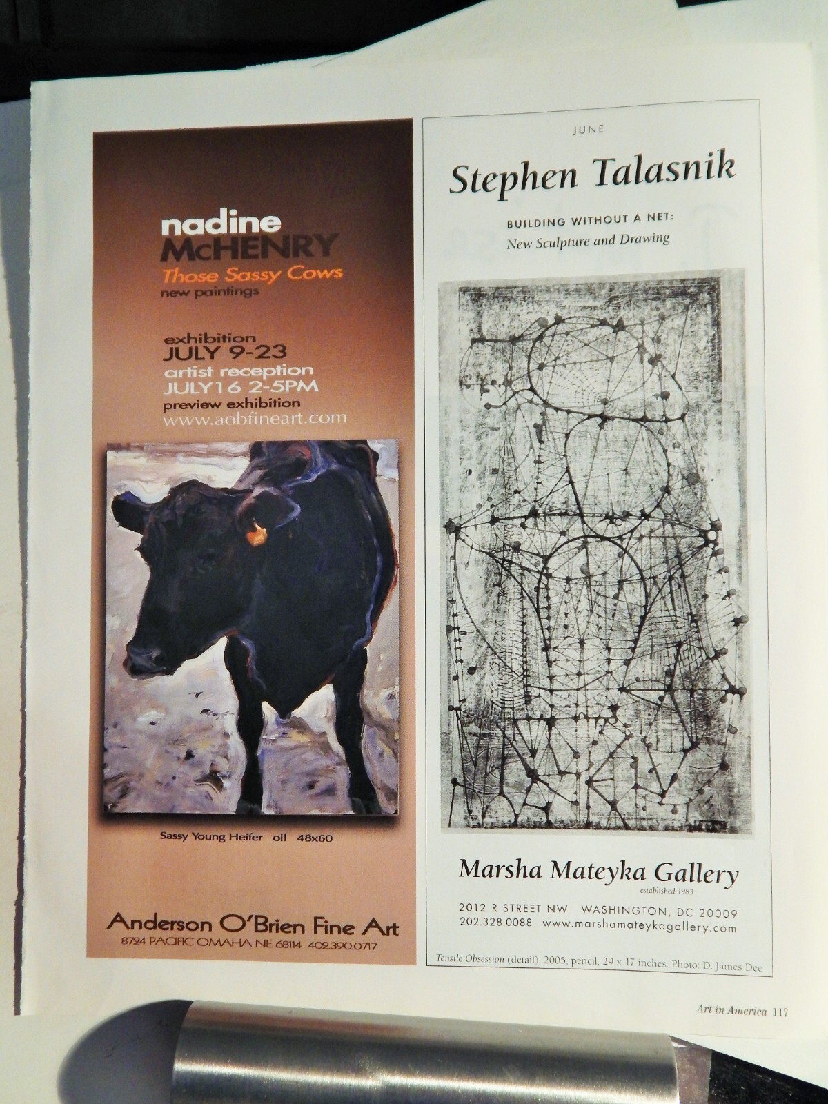NADINE MCHENRY ./ STEPHEN TALASNIK    ART PIECES VTG ORIG  2005 ADVERTISEMENT