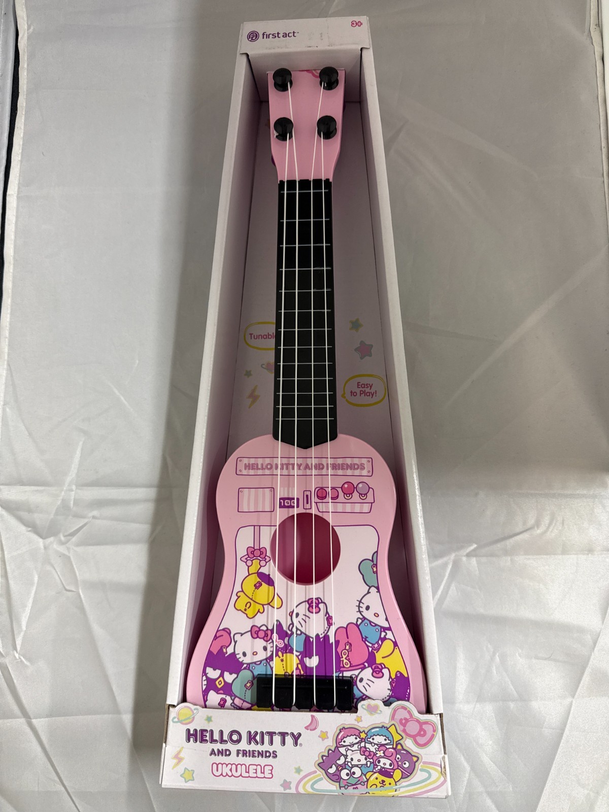 First Act Hello Kitty and Friends Ukulele Pink Tunable Kids Guitar New In Box