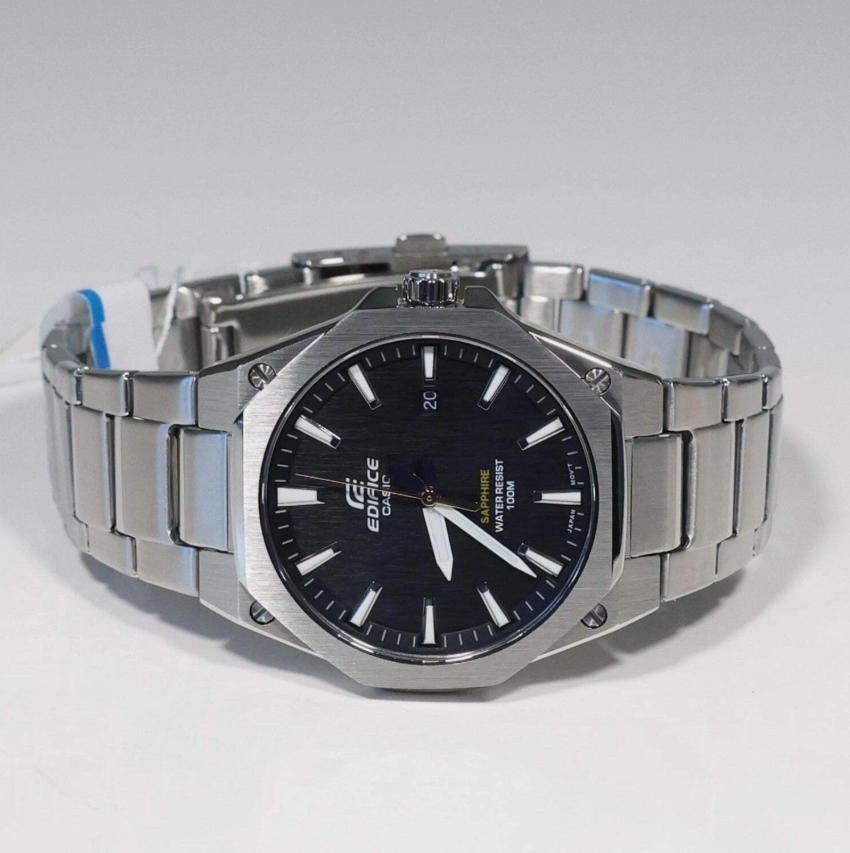 Casio Edifice Men's Black Dial Stainless Steel Sports Watch EFR-S108D-1AVUEF