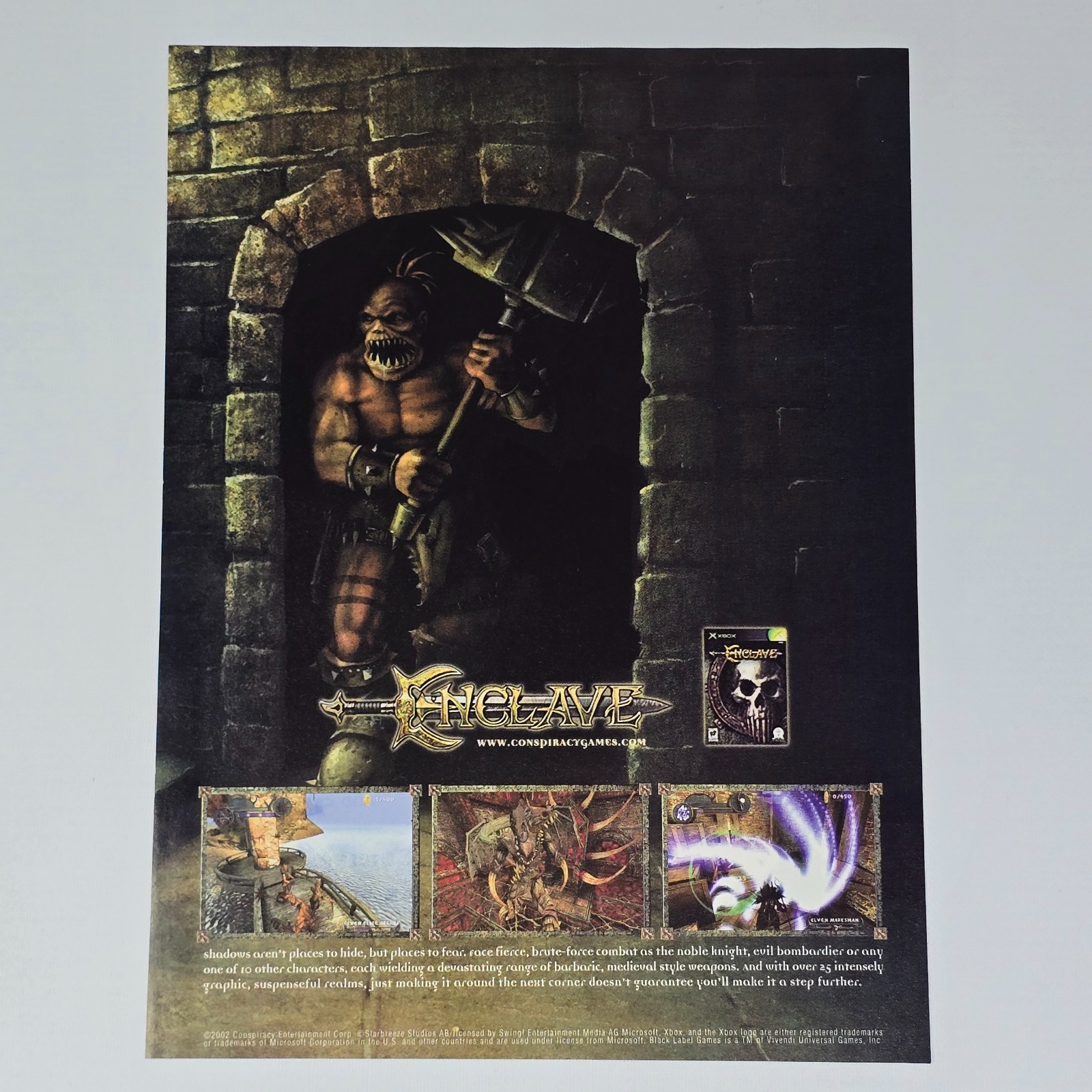 Enclave Xbox Authentic Magazine Ad