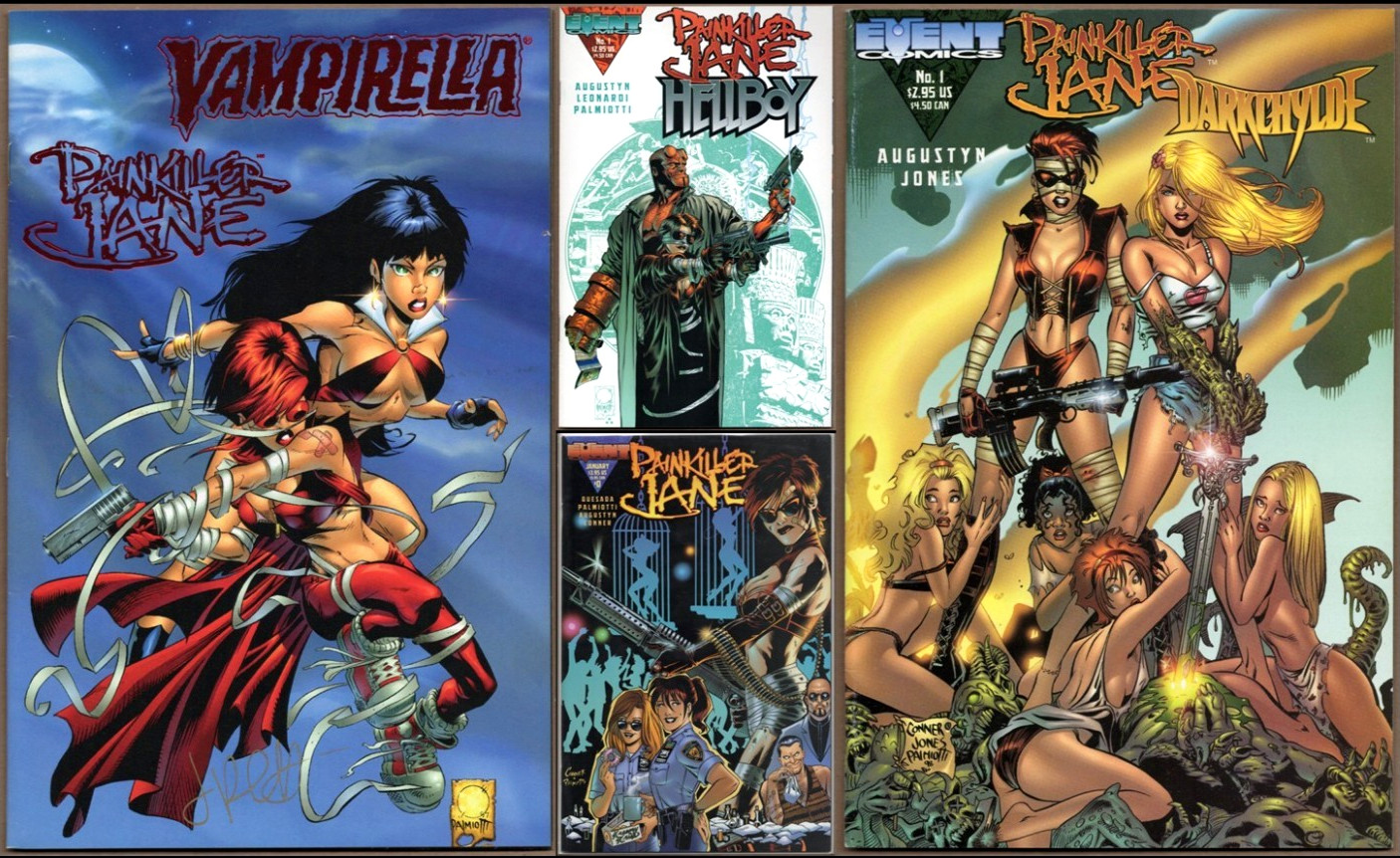PAINKILLER JANE #1 SET 1ST Prints 1998-99 💥 HELLBOY VAMPIRELLA DARKCHYLDE
