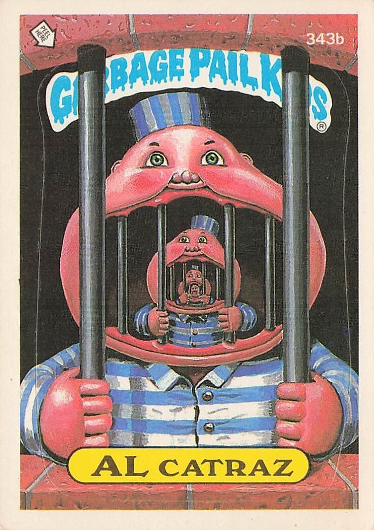 GARBAGE PAIL KIDS Al Catraz Topps 1987 Sticker #343b