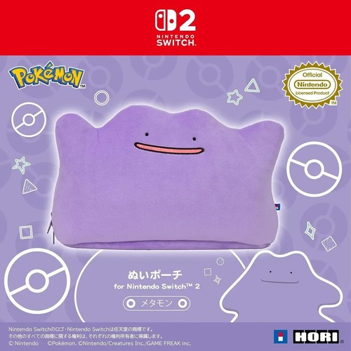 Ditto Plush Pouch for Nintendo Switch 2 HORI Limited Official Pokémon New