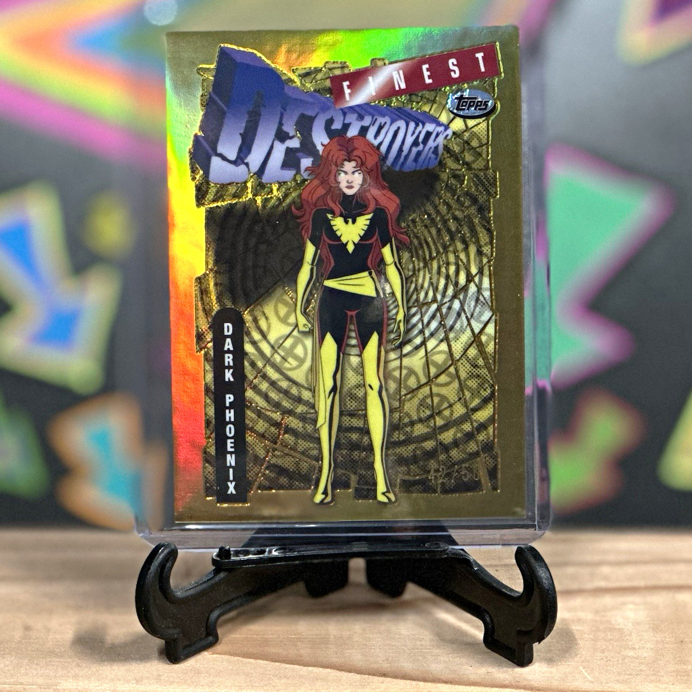 2025 Topps Finest X-Men ‘97 Dark Phoenix Card Gold Parallel D16 Serial #42/50