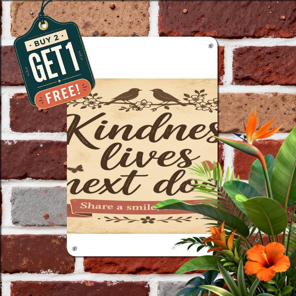 Good Neighbors Are A Blessing Tin Sign Rustic Home Plaque 8x12