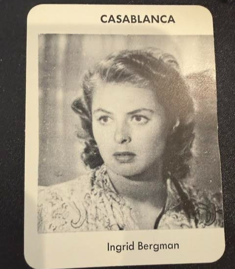 1974 Research Games Movie Star  Card  INGRID BERGMAN