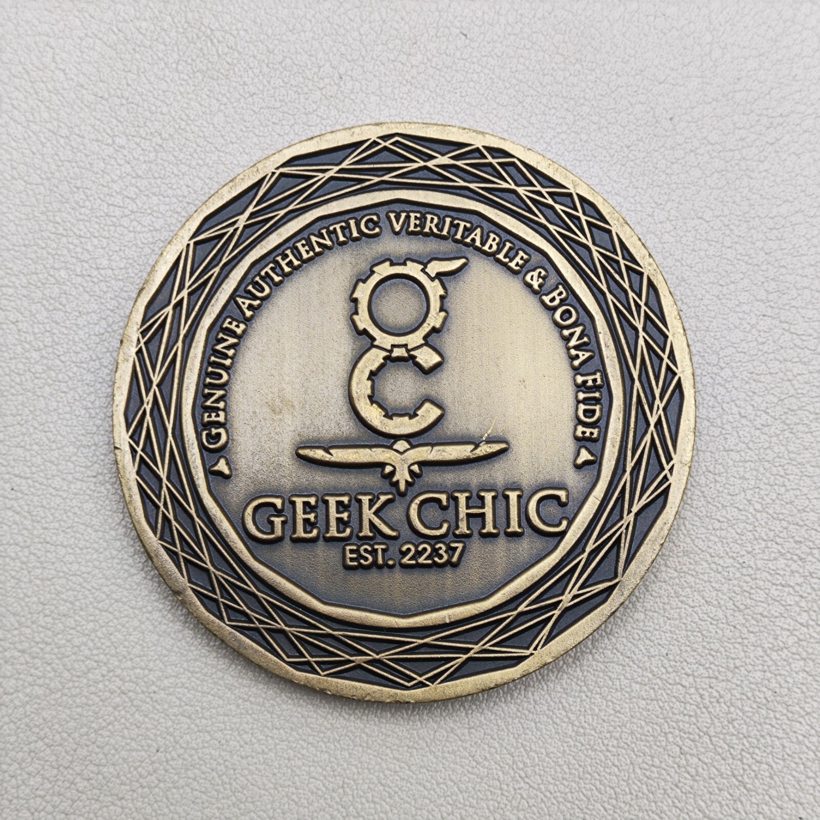 Geek Chic Genuine Authentic Veritable Bona Fide Challenge Coin