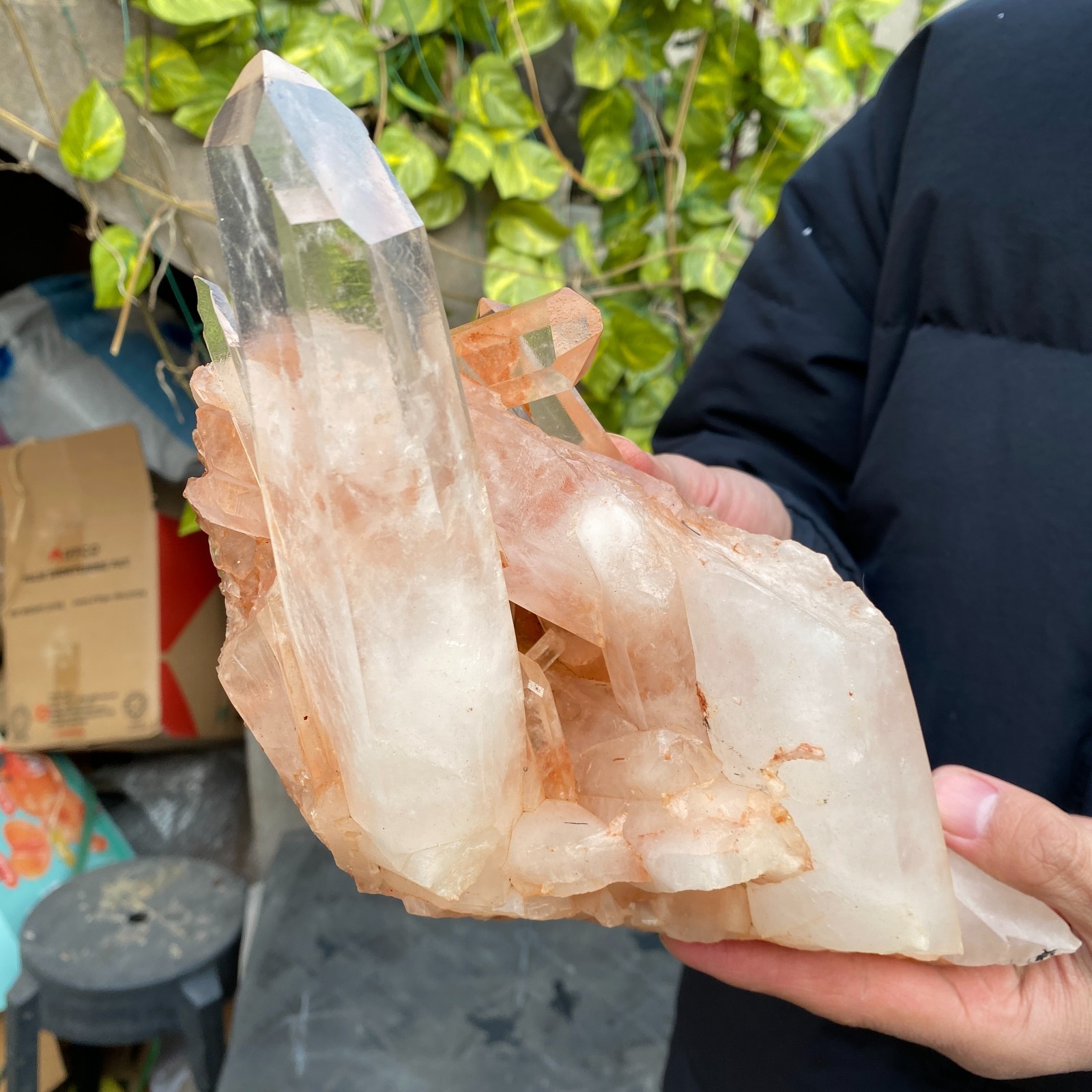 4.5lb Natural Clear White Crystal Quartz Cluster Rough Healing Specimen